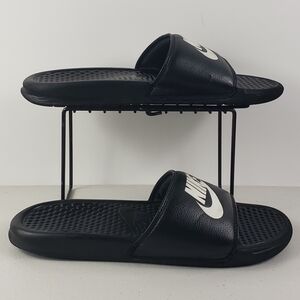 Nike Men's Slice Sandals black white Sz 8